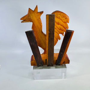Royal House Gifts Rooster Napkin Holder Wood Country Kitchen Decor