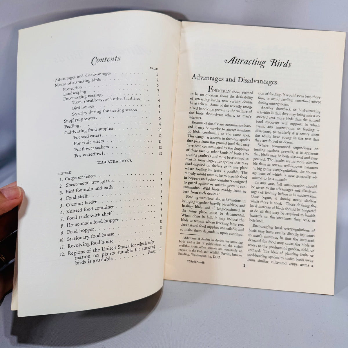 Natural History • Birding Set — A Field Guide to the Birds (1980, 4th Ed.) + Attracting Birds (1947 rev.) — Roger Tory Peterson & U.S. Fish and Wildlife | Color Plates, Field Guide