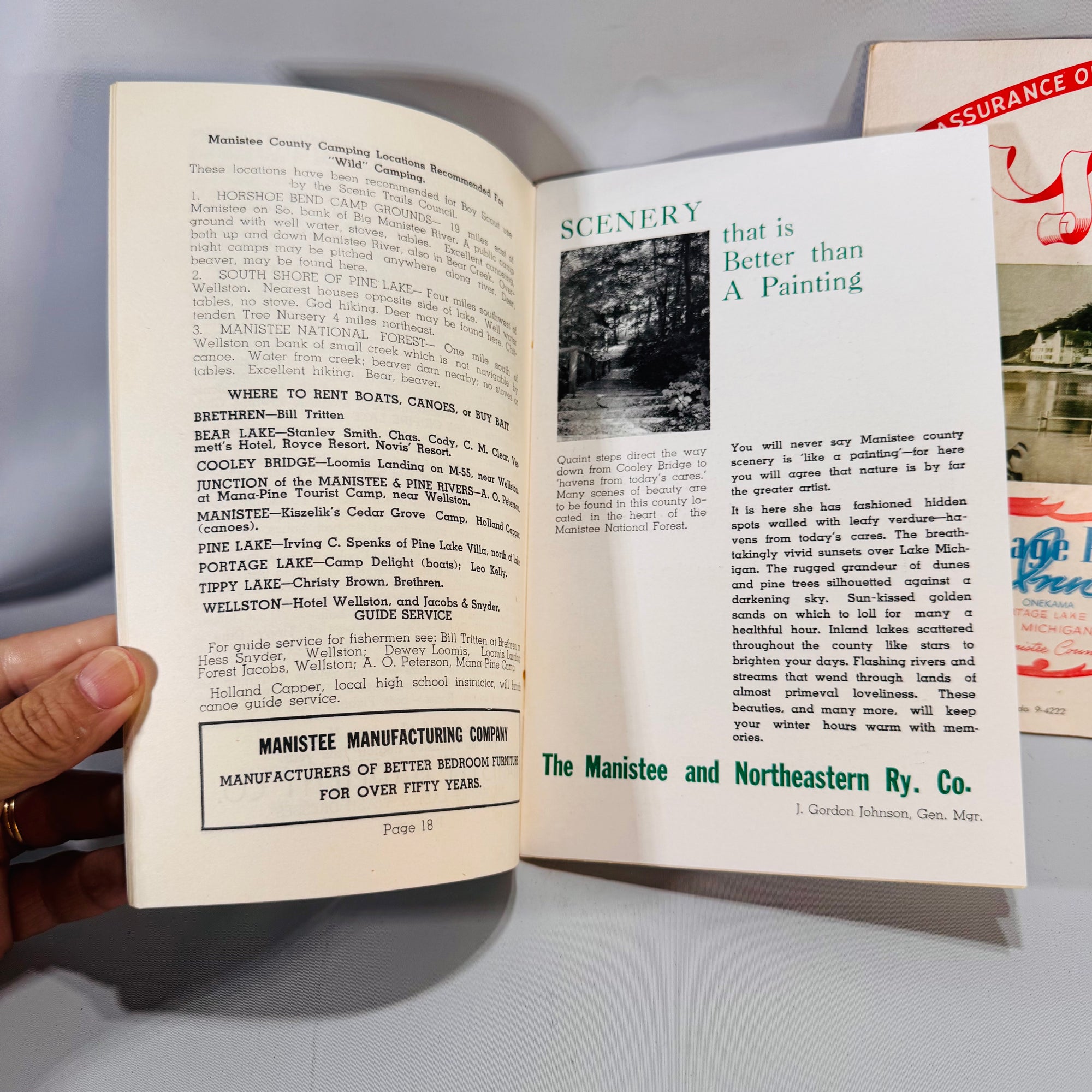 ManistMee County, Michigan Vacation Guides Set (1946 ) — Examiner Printing Co. / Manistee Board of Commerce | Maps & Ads Regional Travel History Ephemera