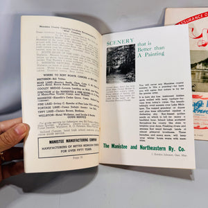 ManistMee County, Michigan Vacation Guides Set (1946 ) — Examiner Printing Co. / Manistee Board of Commerce | Maps & Ads Regional Travel History Ephemera