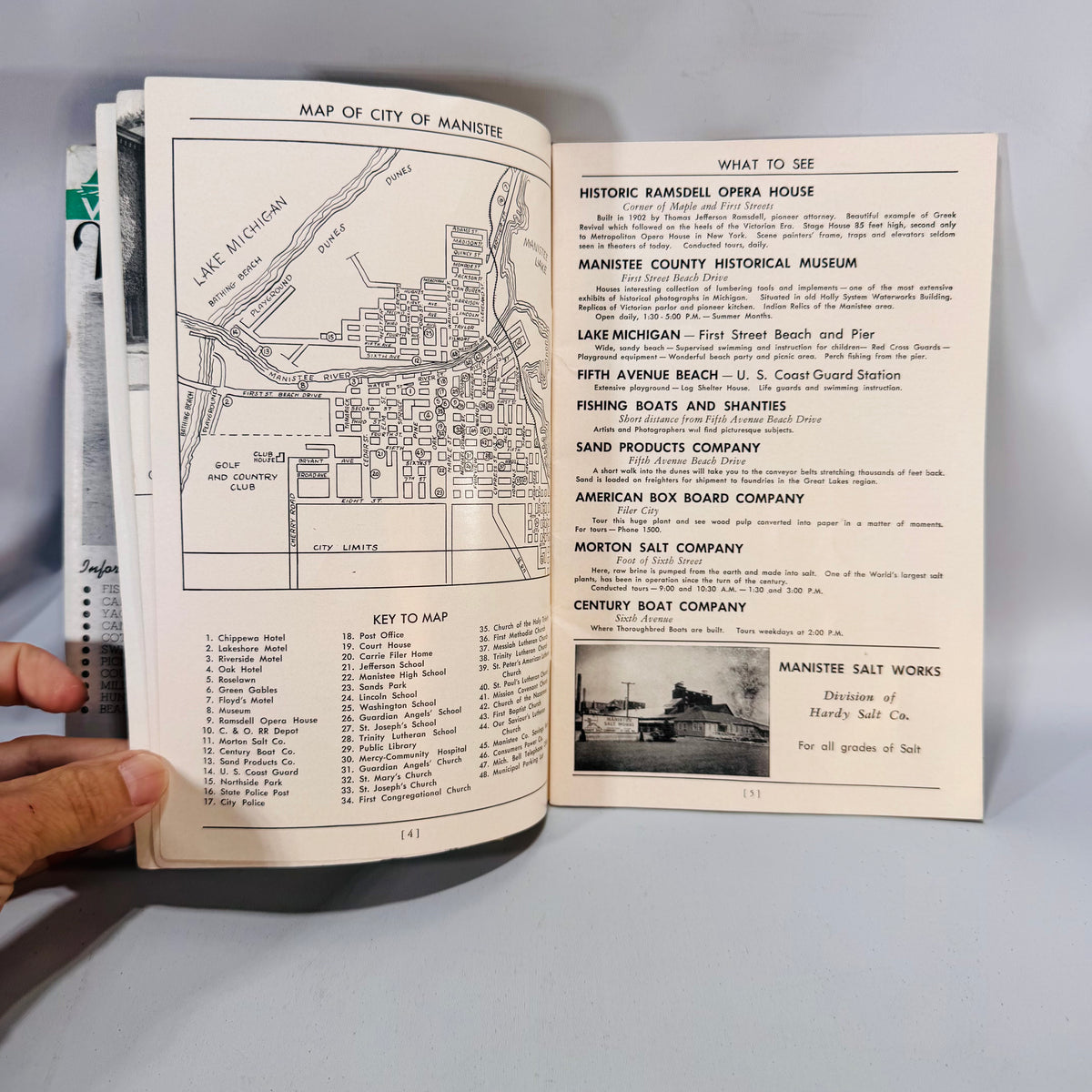ManistMee County, Michigan Vacation Guides Set (1946 ) — Examiner Printing Co. / Manistee Board of Commerce | Maps & Ads Regional Travel History Ephemera