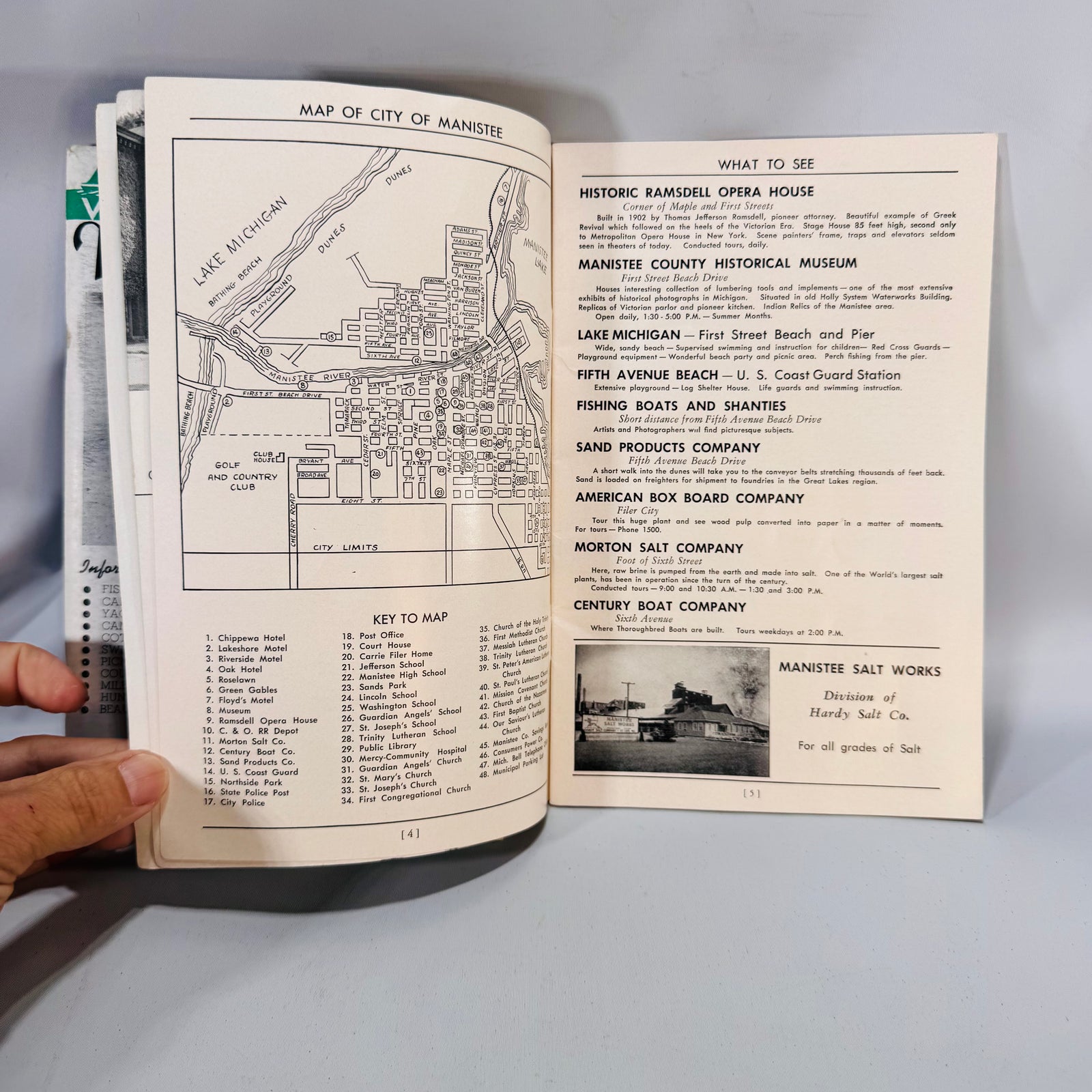 ManistMee County, Michigan Vacation Guides Set (1946 ) — Examiner Printing Co. / Manistee Board of Commerce | Maps & Ads Regional Travel History Ephemera