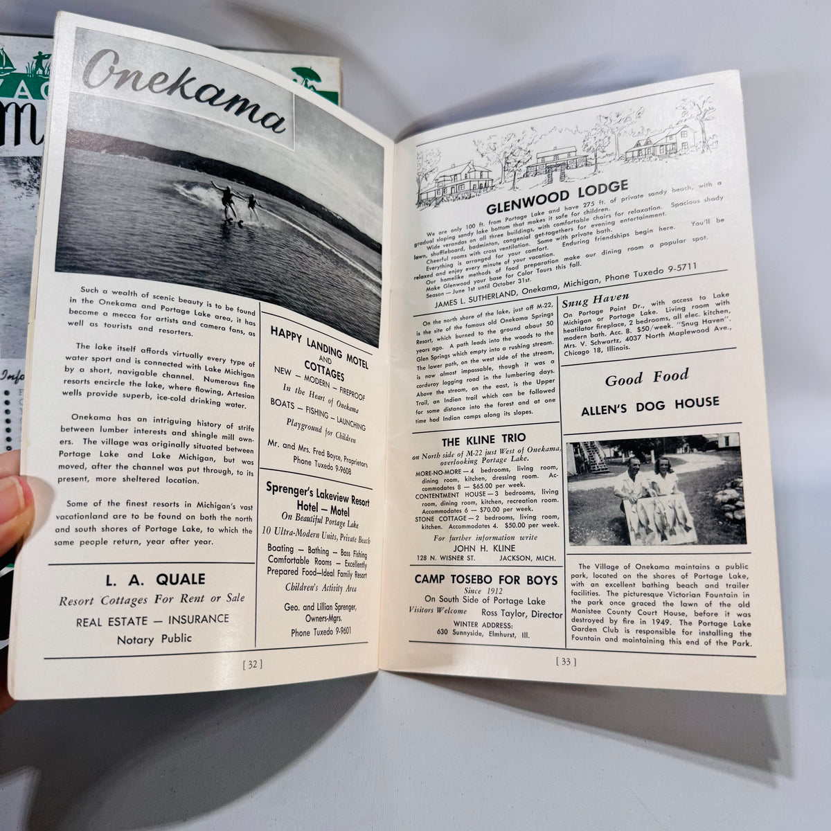 ManistMee County, Michigan Vacation Guides Set (1946 ) — Examiner Printing Co. / Manistee Board of Commerce | Maps & Ads Regional Travel History Ephemera