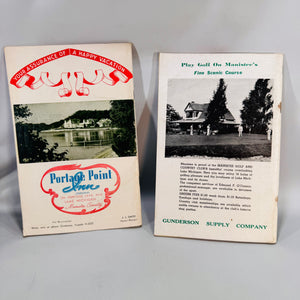 ManistMee County, Michigan Vacation Guides Set (1946 ) — Examiner Printing Co. / Manistee Board of Commerce | Maps & Ads Regional Travel History Ephemera