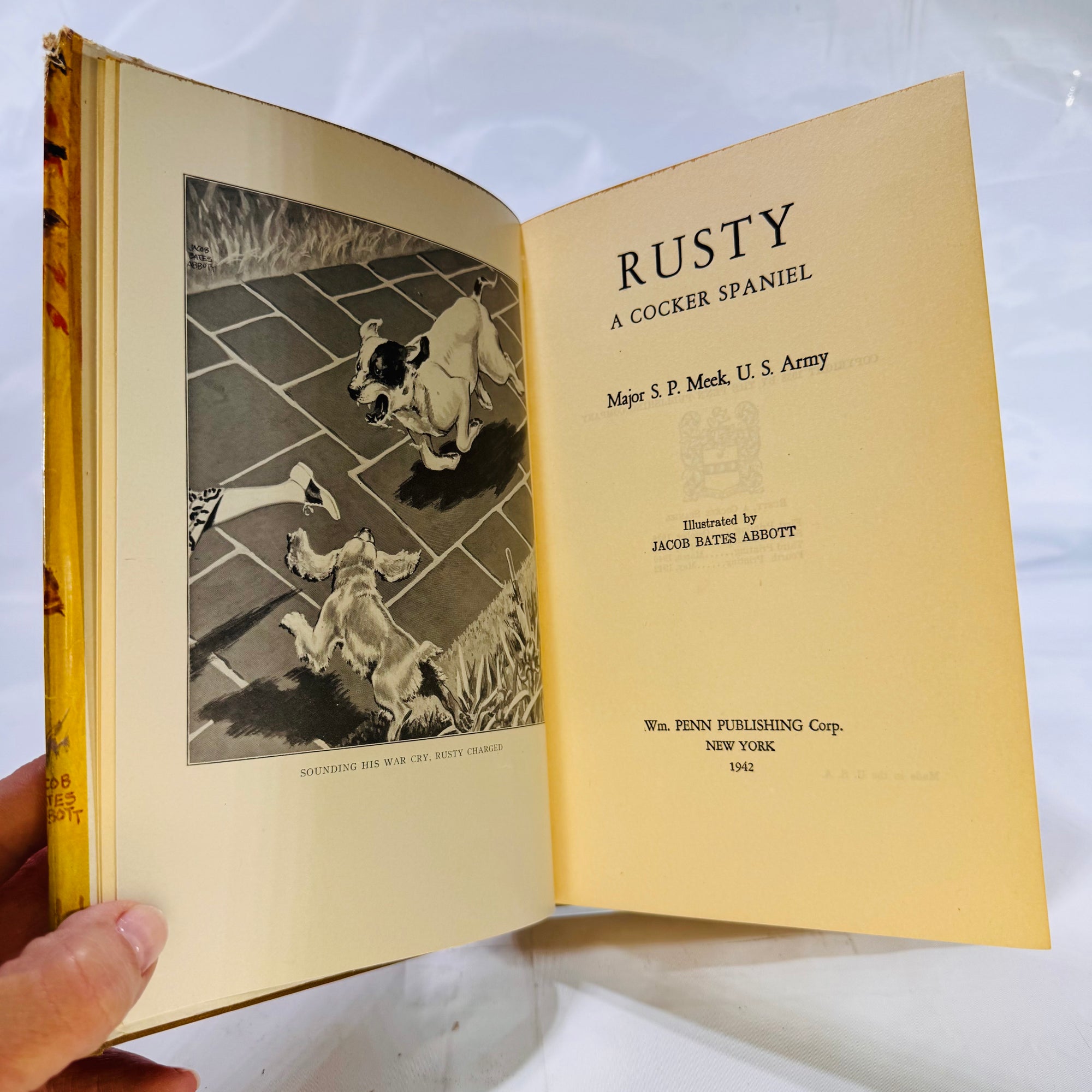 Rusty a Cocker Spaniel by Major S. P. Meek (1942), Wm Penn Publishing Corp., Hardcover