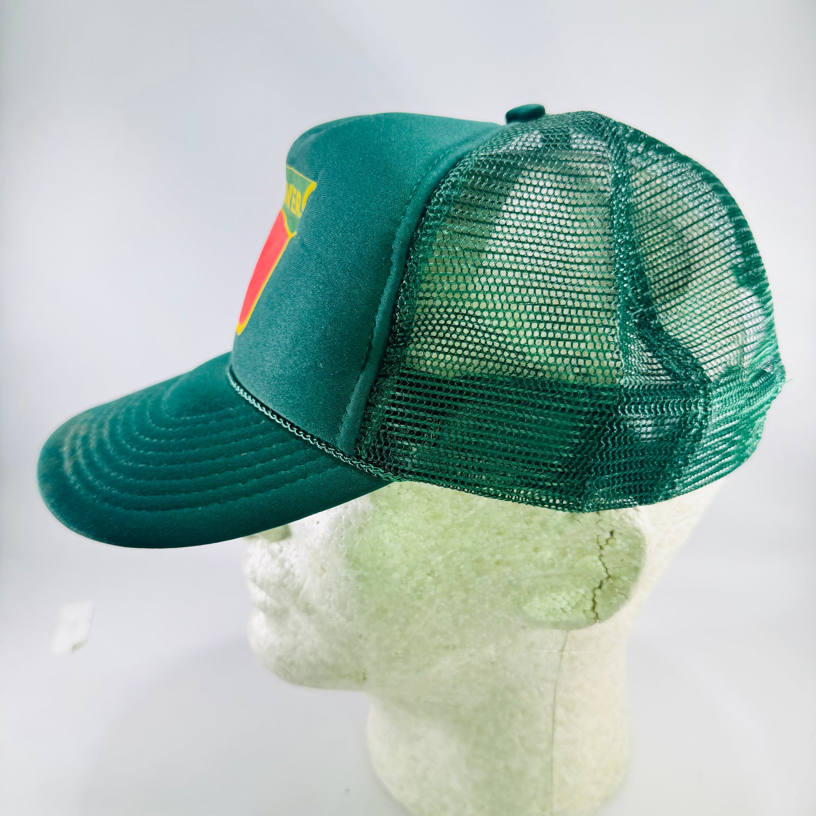 Oliver Tractor Mesh Trucker Hat Green Snapback Sun Cap
