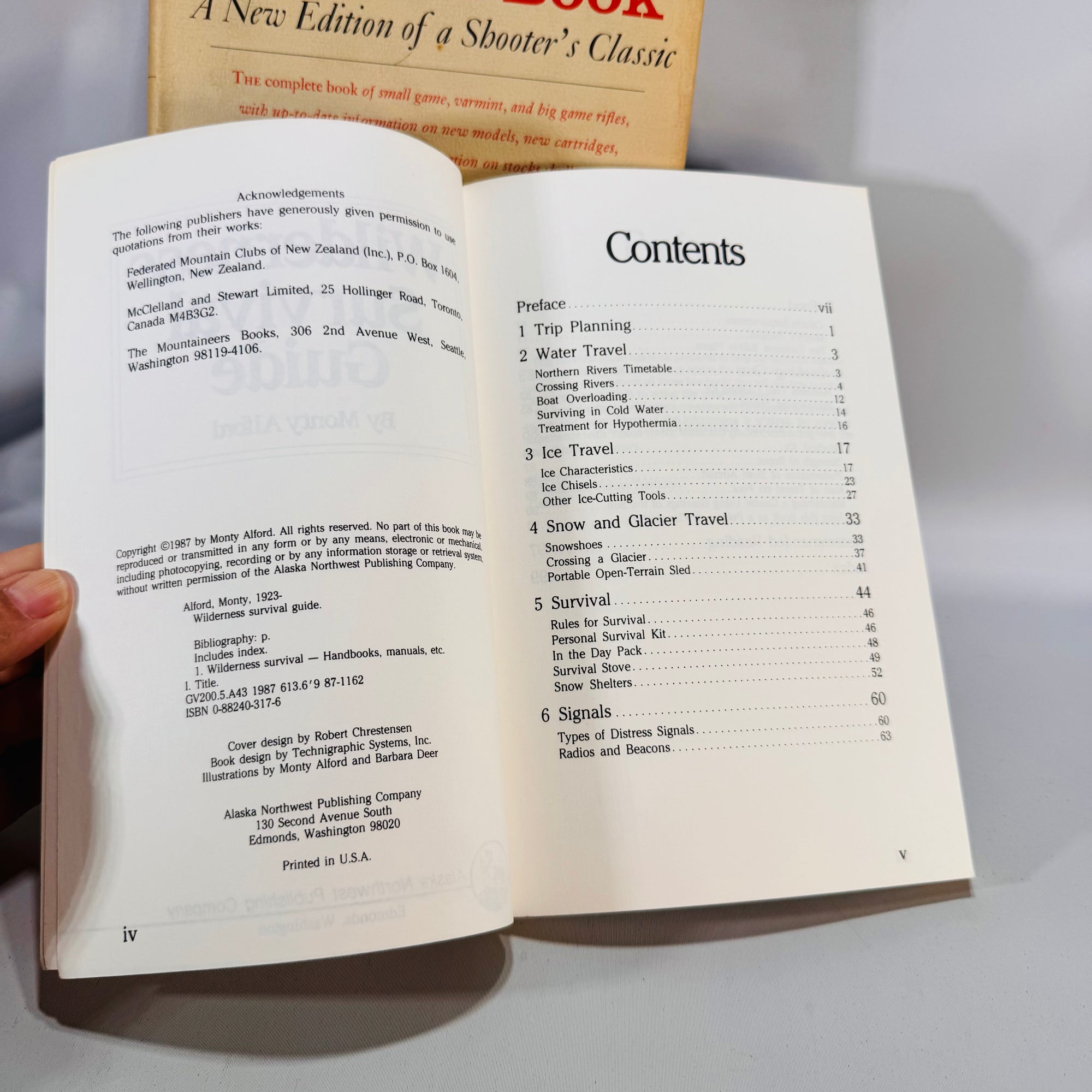 Hunting & Survival Bundle — The Rifle Book (1964, 2nd Rev.) + Wilderness Survival Guide (1987) — Jack O’Connor & Monty Alford | 2-Book Bundle, Sporting/Outdoor