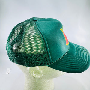 Oliver Tractor Mesh Trucker Hat Green Snapback Sun Cap