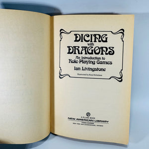 Dicing with Dragons Role-Playing Games Guide Book (1983) — Ian Livingstone | First Plume Printing, Fantasy Gaming Nonfiction