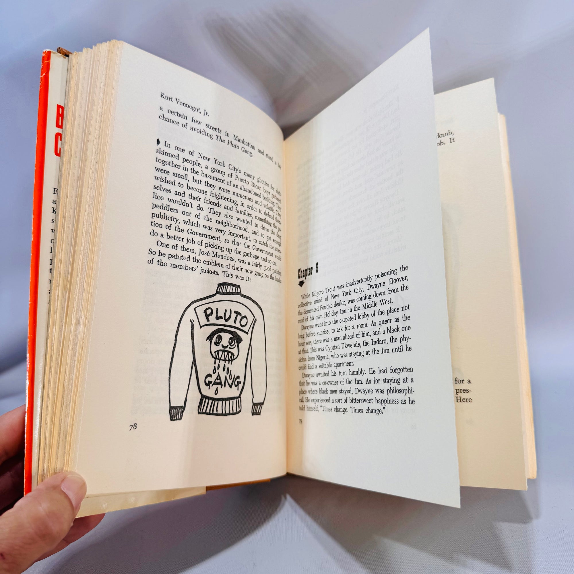 Vintage Literary Satire — Breakfast of Champions (1973) — Kurt Vonnegut Jr. | Book Club Edition with Author Drawings