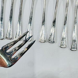 International Silver Silver Belle Cold Meat Forks Set of 9