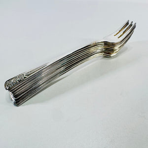 International Silver Silver Belle Cold Meat Forks Set of 9