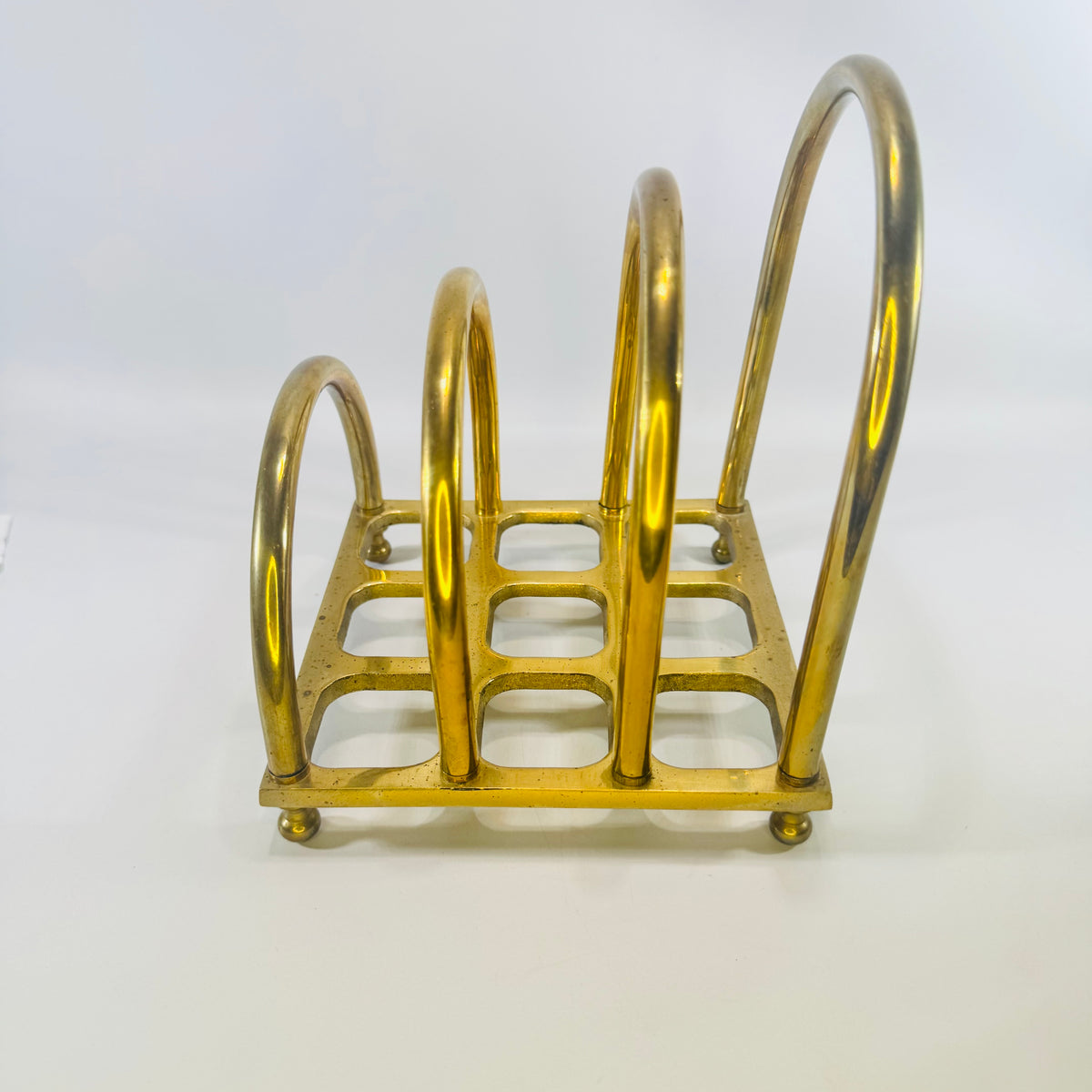 Brass Tiered Letter Holder Mid Century Desk Organizer