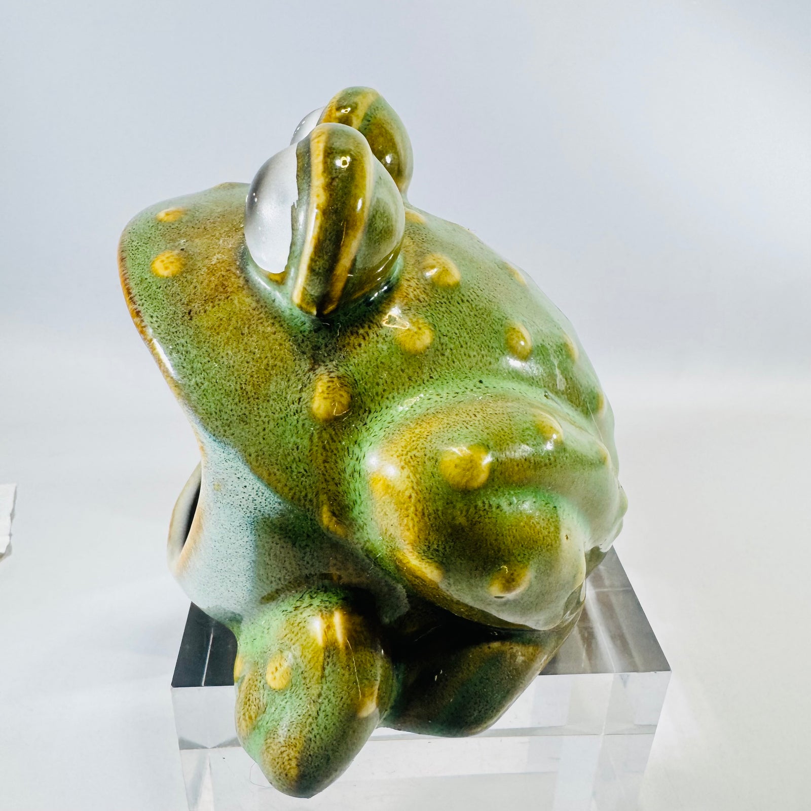 Green Ceramic Frog Sponge Holder Retro Kitchen Scrubby Holder