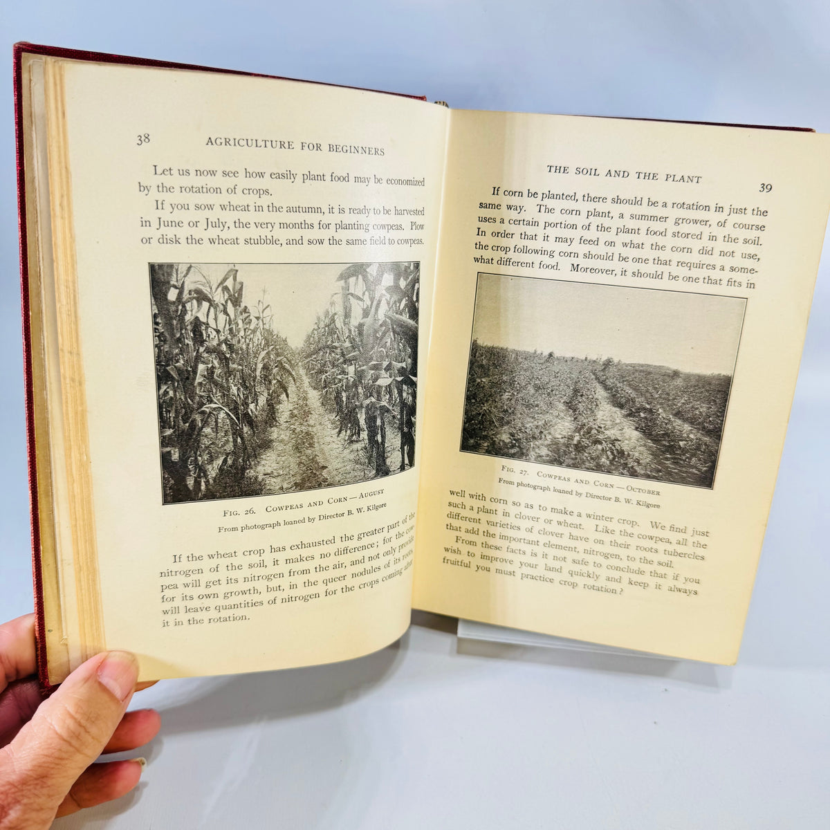 Agriculture for Beginners by Burkett Stevens and Hill Ginn Hardcover with Saginaw Michigan Inscription