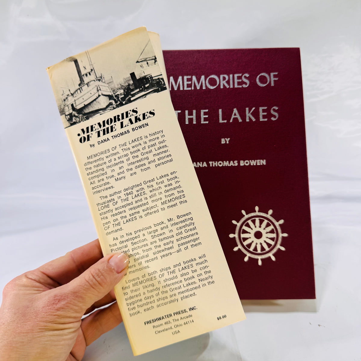 Memories of the Lakes by Dana Thomas Bowen (1969), Freshwater Press, Hardcover with Dust Jacket