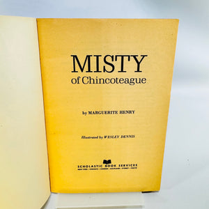 Misty of Chincoteague by Marguerite Henry Scholastic First Printing Paperback