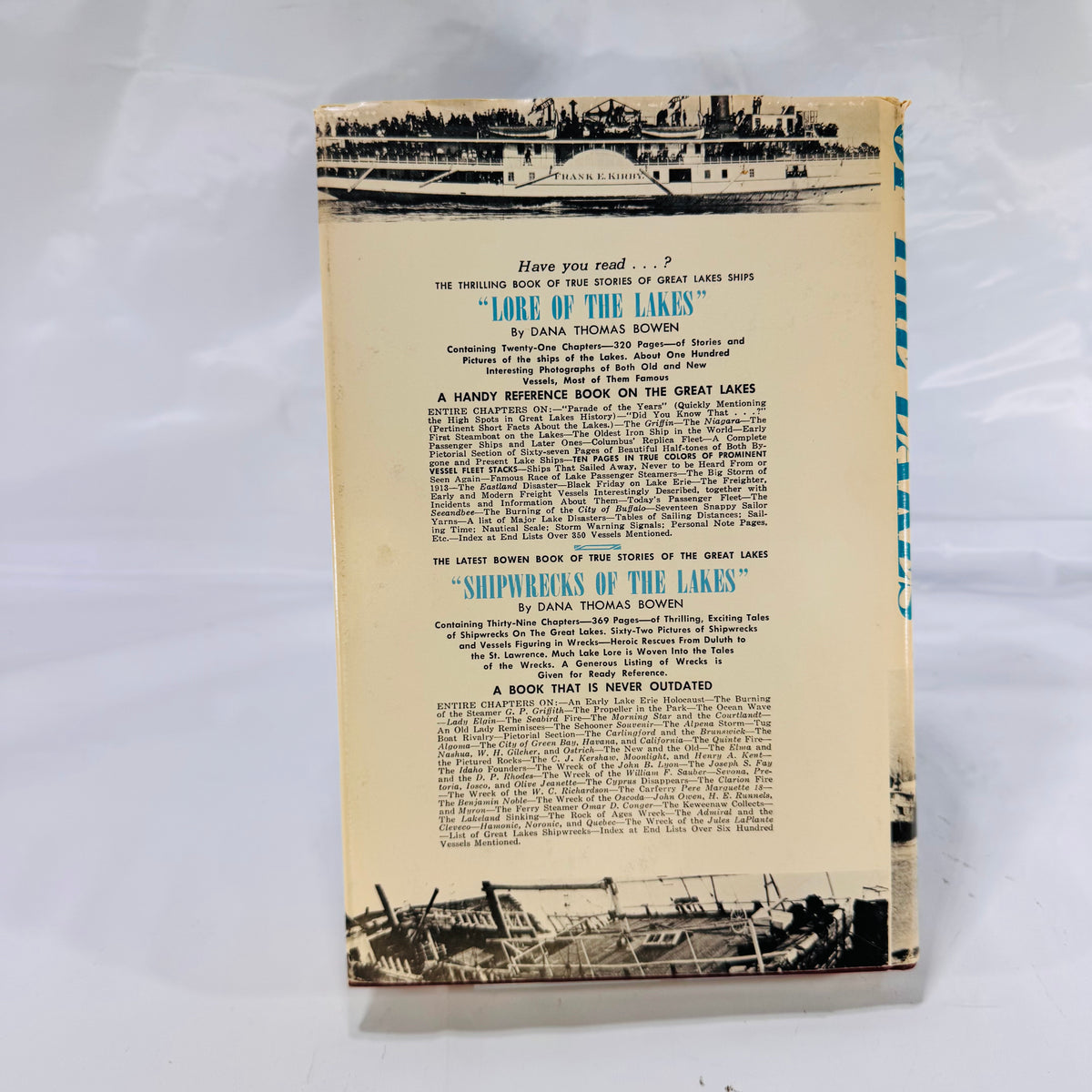 Memories of the Lakes by Dana Thomas Bowen (1969), Freshwater Press, Hardcover with Dust Jacket