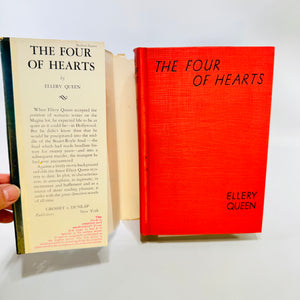 The Four of Hearts by Ellery Queen Grosset & Dunlap Madison Square Hardcover with Dust Jacket
