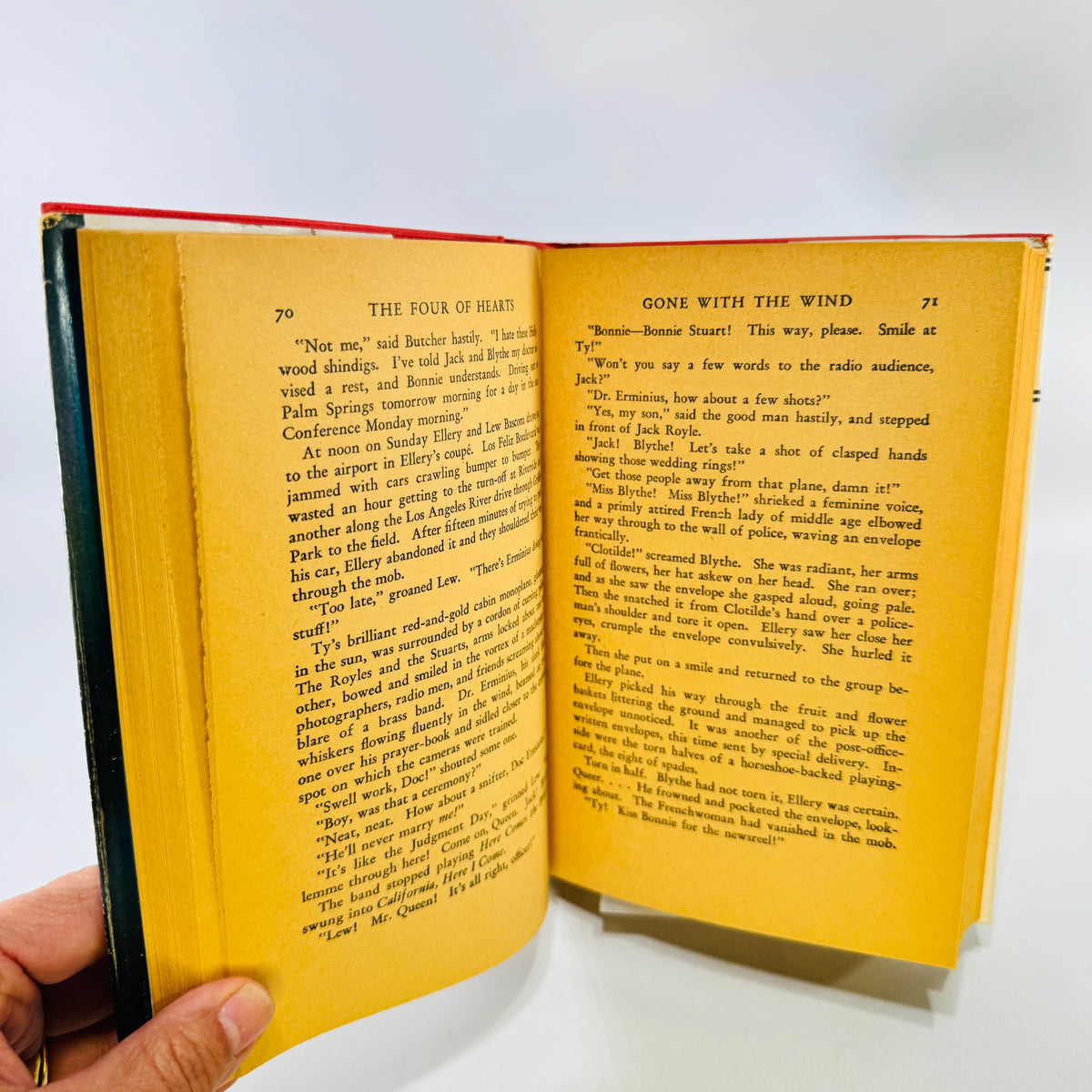 The Four of Hearts by Ellery Queen Grosset & Dunlap Madison Square Hardcover with Dust Jacket