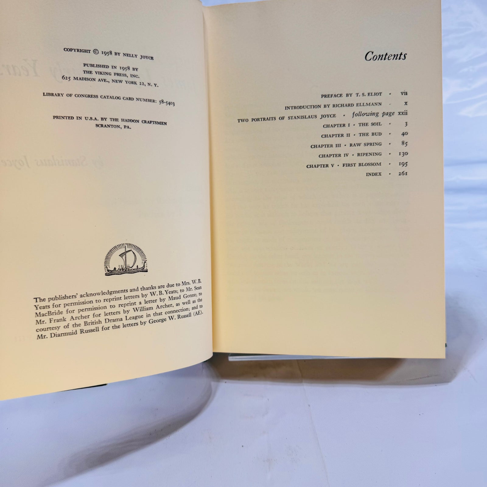 My Brother's Keeper by Stanislaus Joyce (1958), The Viking Press, Hardcover