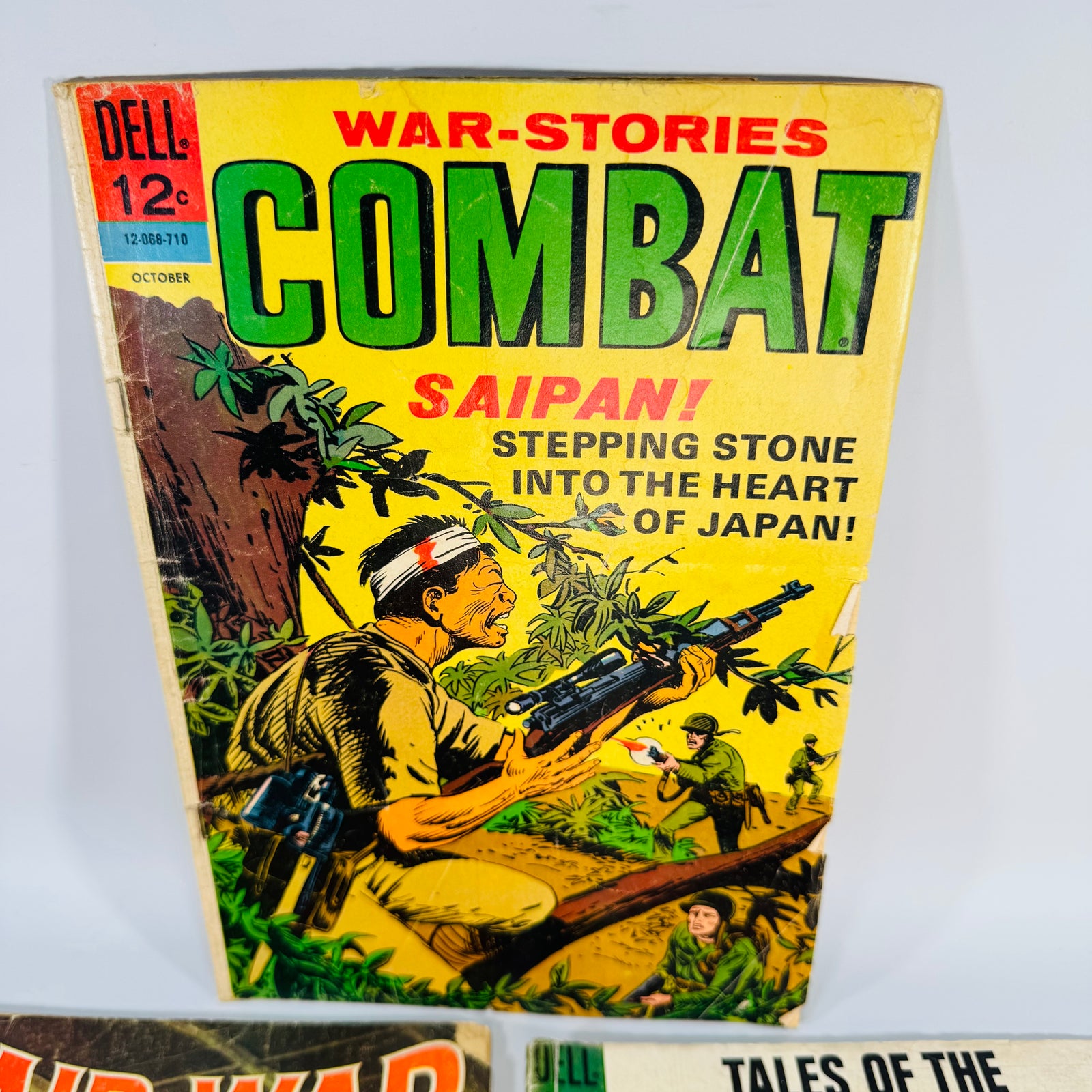 Vintage War Comics Lot — Dell Combat #26, Air War Stories #1, Tales of the Green Beret #1 (1964–1967) — Dell Comics | Silver Age Set, War Comics