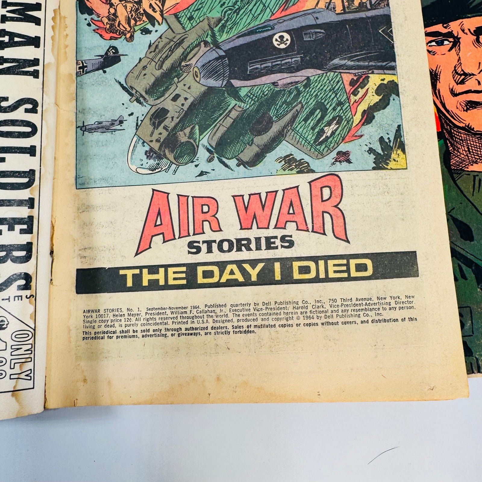 Vintage War Comics Lot — Dell Combat #26, Air War Stories #1, Tales of the Green Beret #1 (1964–1967) — Dell Comics | Silver Age Set, War Comics