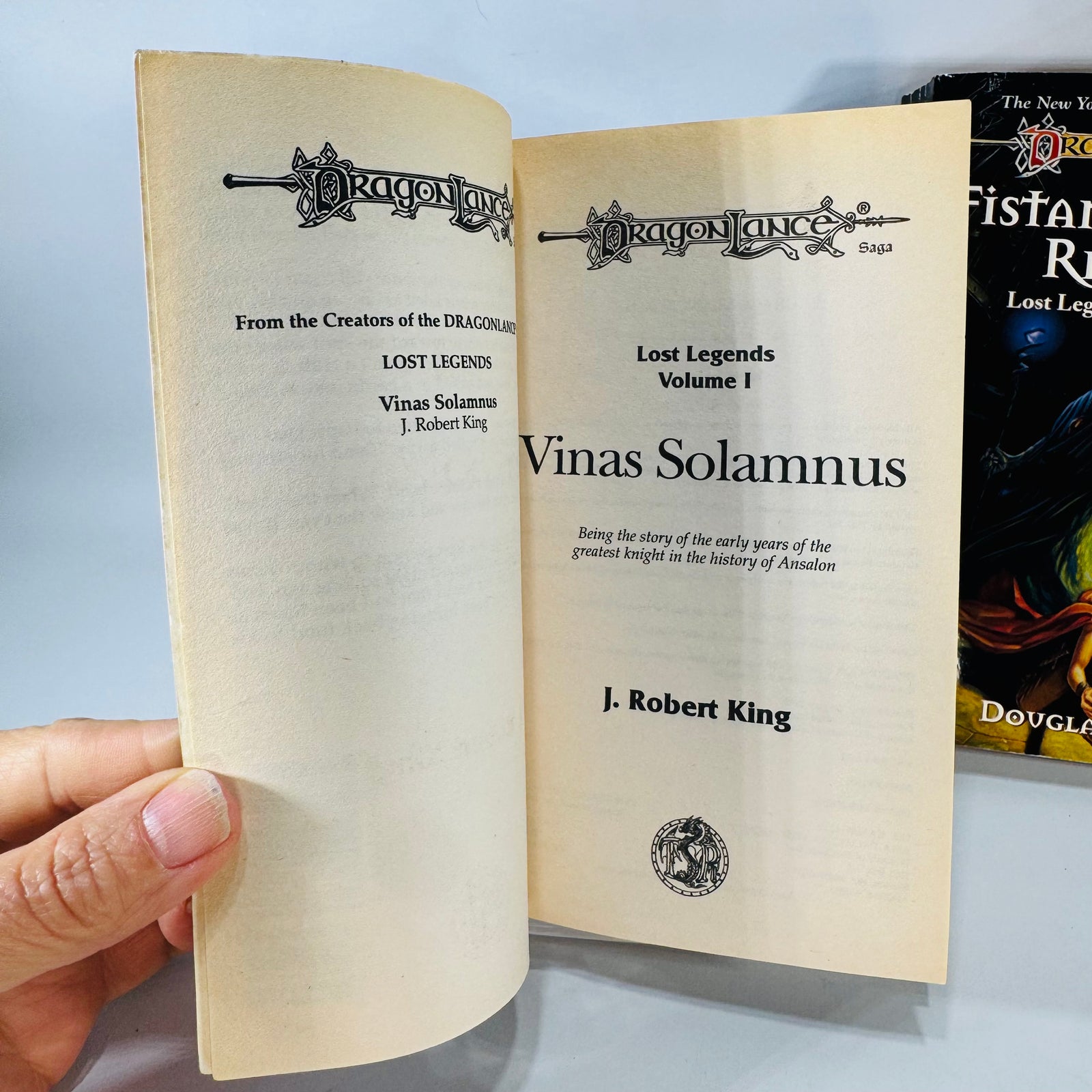 Dragonlance Fantasy Paperback Set — Lost Legends Volumes I–II (1997) — J. Robert King & Douglas Niles | Vinas Solamnus, Fistandantilus Reborn, Fantasy Adventure