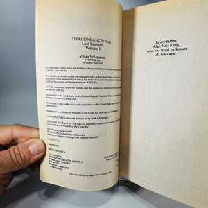Dragonlance Fantasy Paperback Set — Lost Legends Volumes I–II (1997) — J. Robert King & Douglas Niles | Vinas Solamnus, Fistandantilus Reborn, Fantasy Adventure