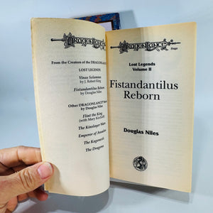Dragonlance Fantasy Paperback Set — Lost Legends Volumes I–II (1997) — J. Robert King & Douglas Niles | Vinas Solamnus, Fistandantilus Reborn, Fantasy Adventure