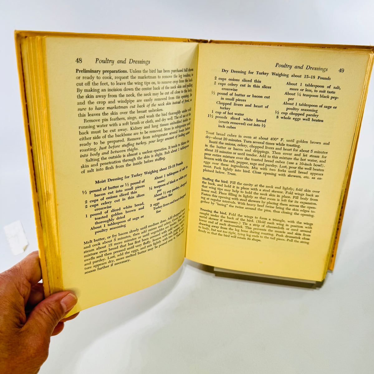 Antoinette Pope School Cookbook 1951 Tenth Printing by Antoinette and Francois Pope Hardcover with Handwritten Notes