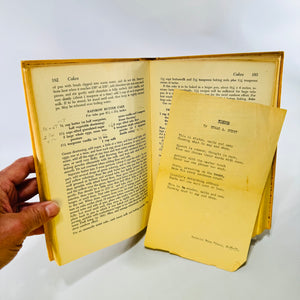 Antoinette Pope School Cookbook 1951 Tenth Printing by Antoinette and Francois Pope Hardcover with Handwritten Notes
