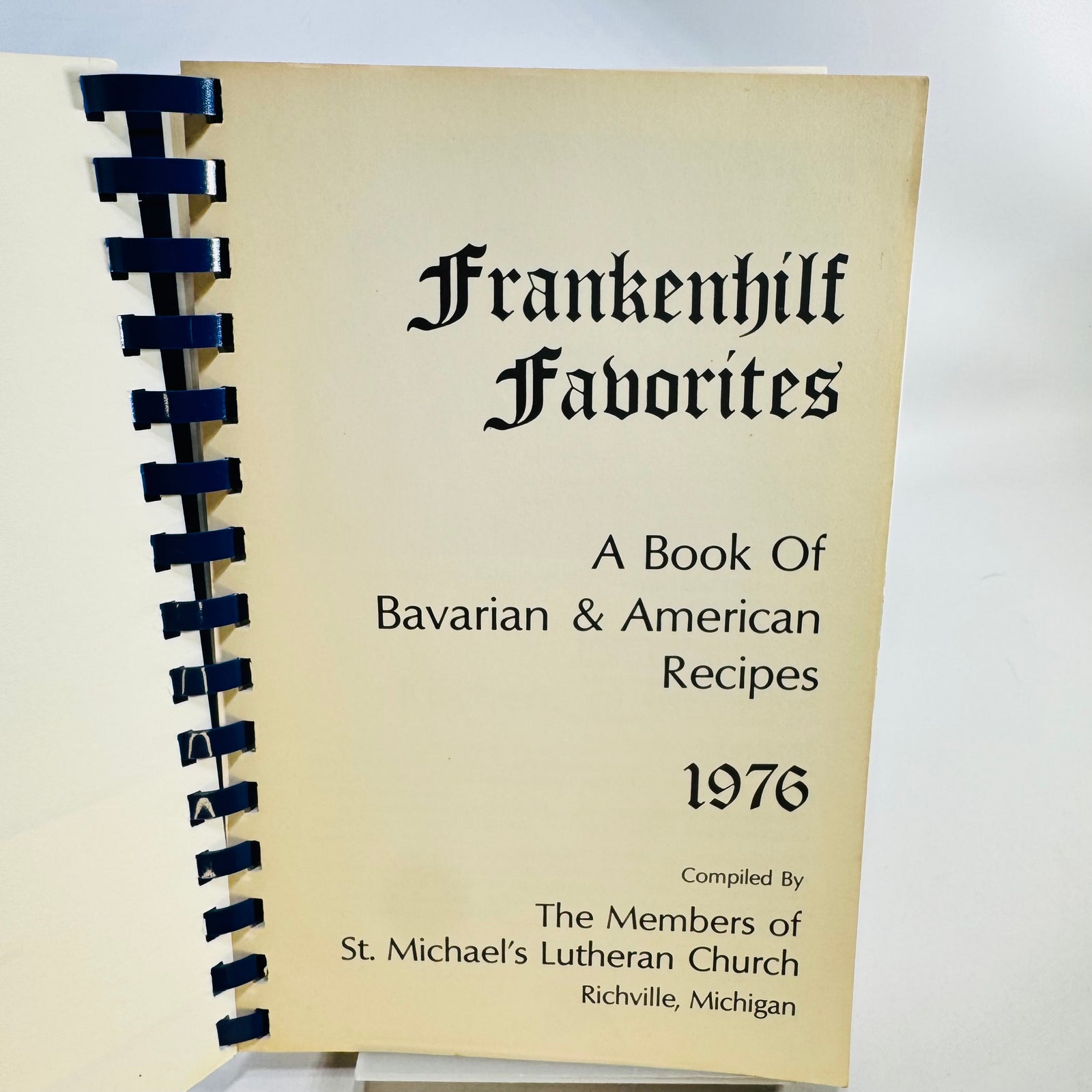 Frankenhilf Favorites 1976 Richville Michigan Bavarian American Cookbook