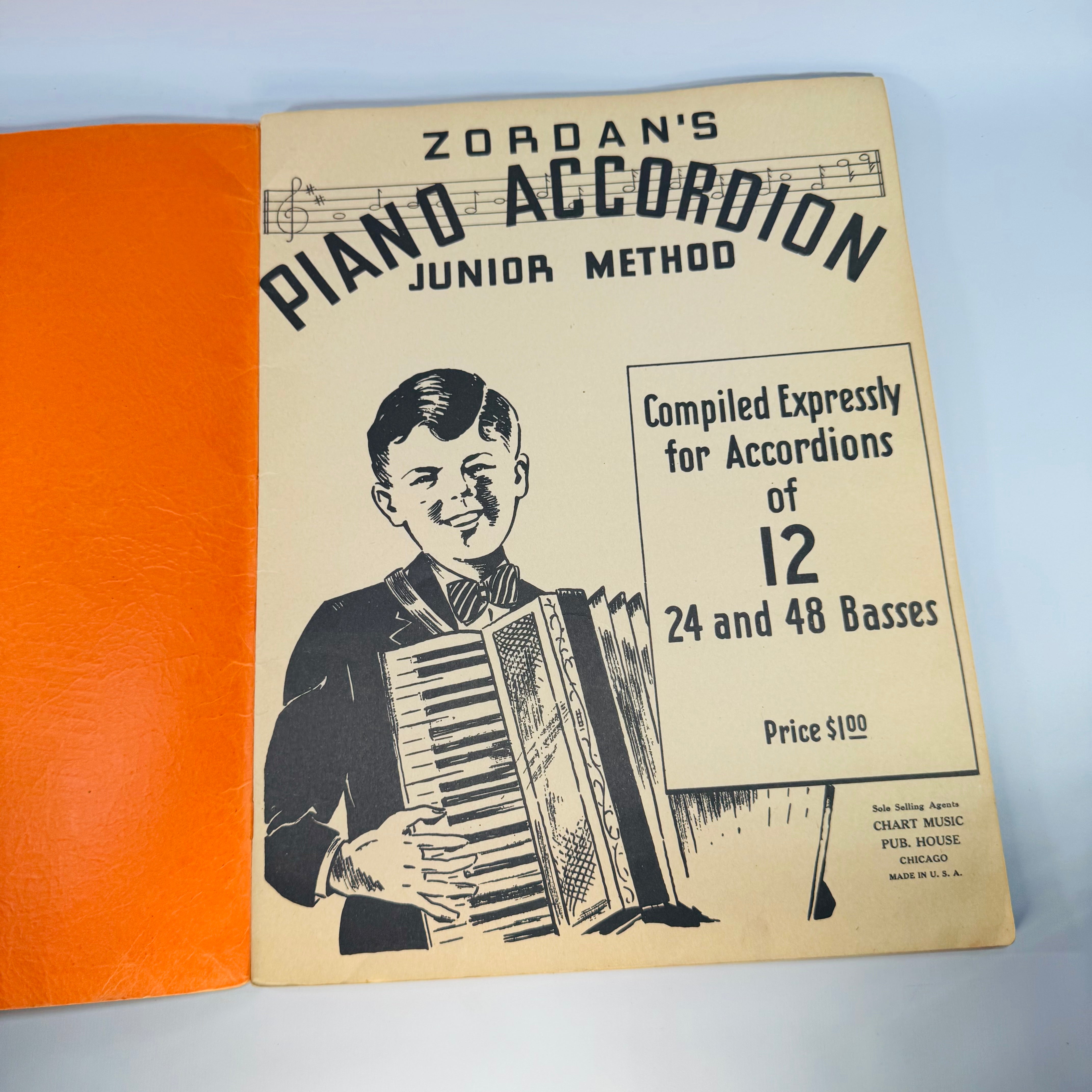 Vintage Accordion Method Book – Zordan Treble Clef Edition