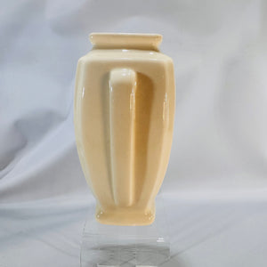 Hull Pottery Rosella R-1-5 Bud Vase — 6" Ivory with Peach Blossom Relief