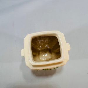 Hull Pottery Rosella R-1-5 Bud Vase — 6" Ivory with Peach Blossom Relief