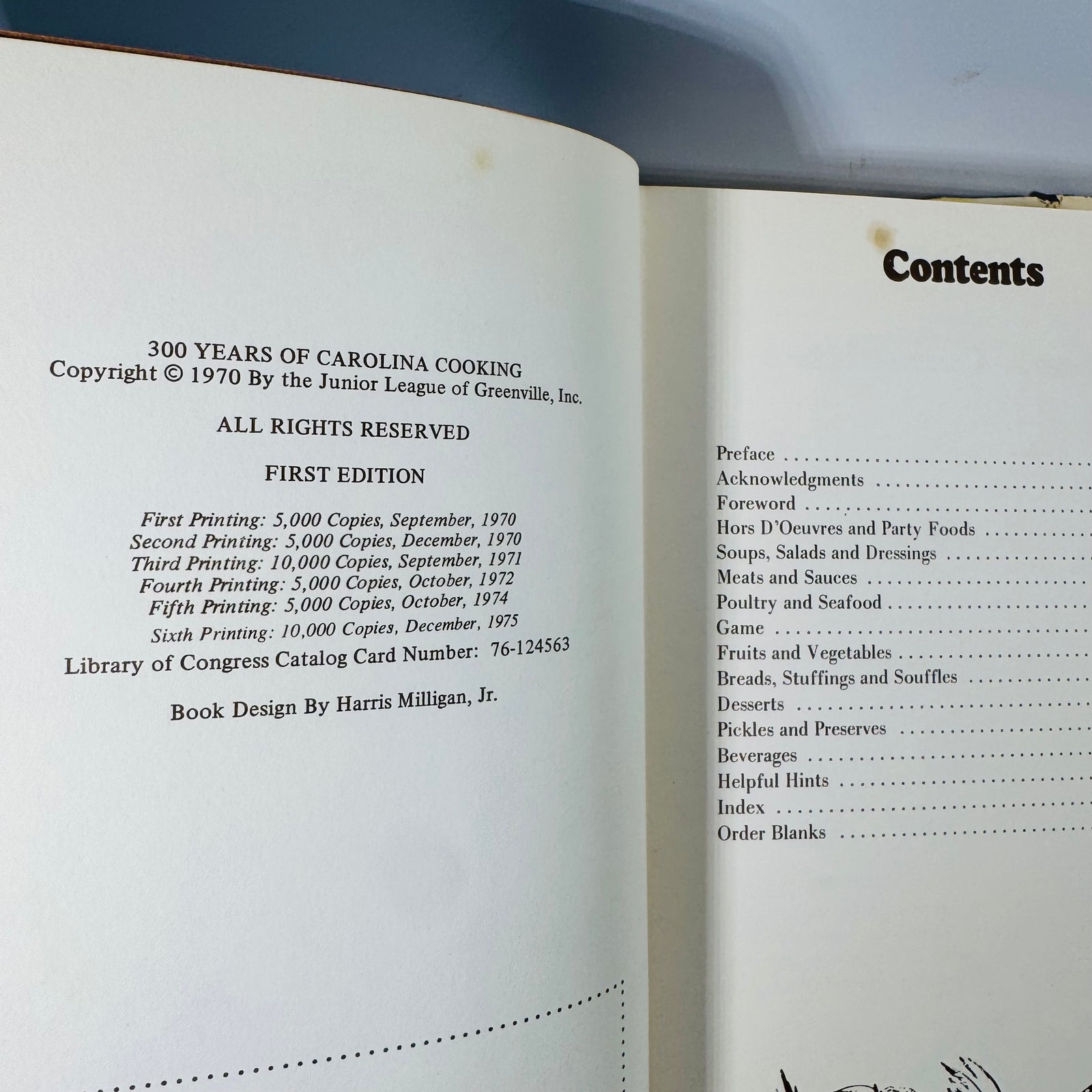 Vintage Southern Cookbook — 300 Years of Carolina Cooking Including Game Preparation (1975) — Junior League of Greenville | First Edition, Southern Cooking