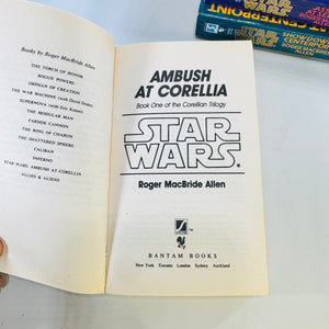 Star Wars Corellian Trilogy Complete 3 Book Set Roger MacBride Allen 1995 Bantam Paperbacks