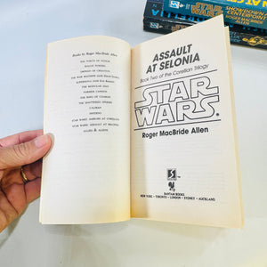 Star Wars Corellian Trilogy Complete 3 Book Set Roger MacBride Allen 1995 Bantam Paperbacks