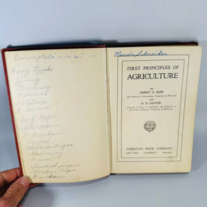Antique Farming Textbook — First Principles of Agriculture (Copyright 1904, 1918) — Goff and Mayne | Illustrated, Agricultural Education