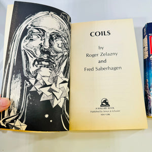 Coils and Changeling Roger Zelazny 2 Book Illustrated Sci Fi Paperback Lot 1981 1982
