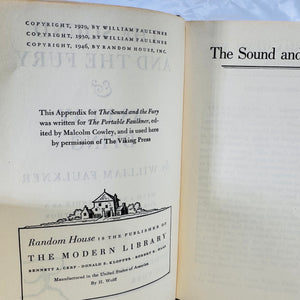 The Sound and the Fury & As I Lay Dying by William Faulkner (1946), A Modern Library Book, Hardcover with Dust Jacket