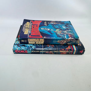 Coils and Changeling Roger Zelazny 2 Book Illustrated Sci Fi Paperback Lot 1981 1982