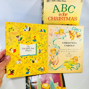 ABC for Christmas Golden Press, The Baby Born in a Stable 1965 Book Lot of 3