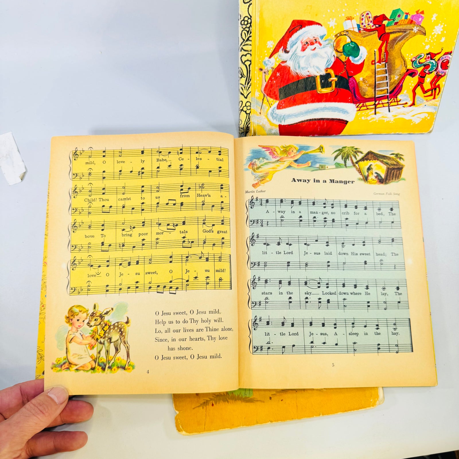 ABC for Christmas Golden Press, The Baby Born in a Stable 1965 Book Lot of 3