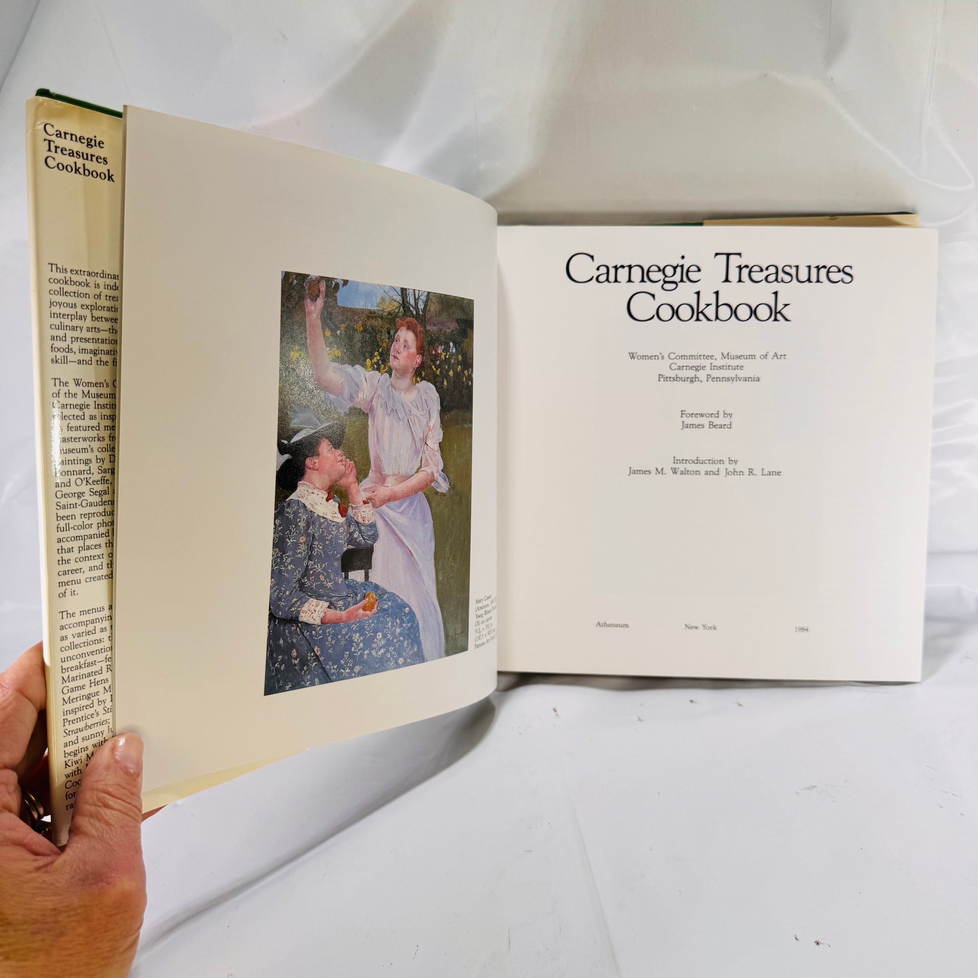 Carnegie Treasures Cookbook by Carnegie Institute Museum of Art (1984), First Edition, Hardcover with Dust Jacket