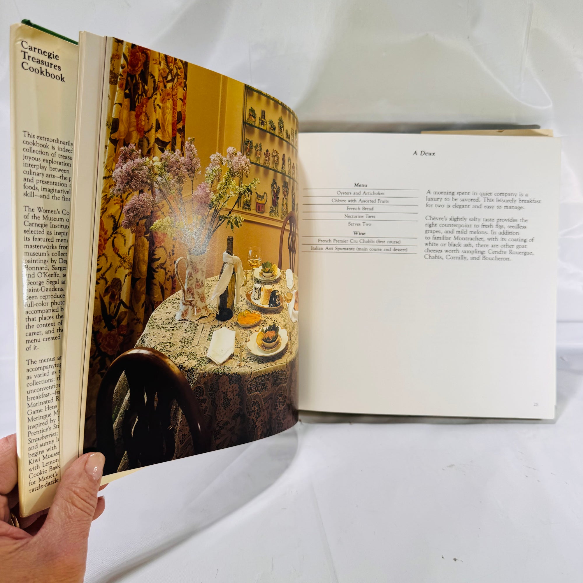 Carnegie Treasures Cookbook by Carnegie Institute Museum of Art (1984), First Edition, Hardcover with Dust Jacket