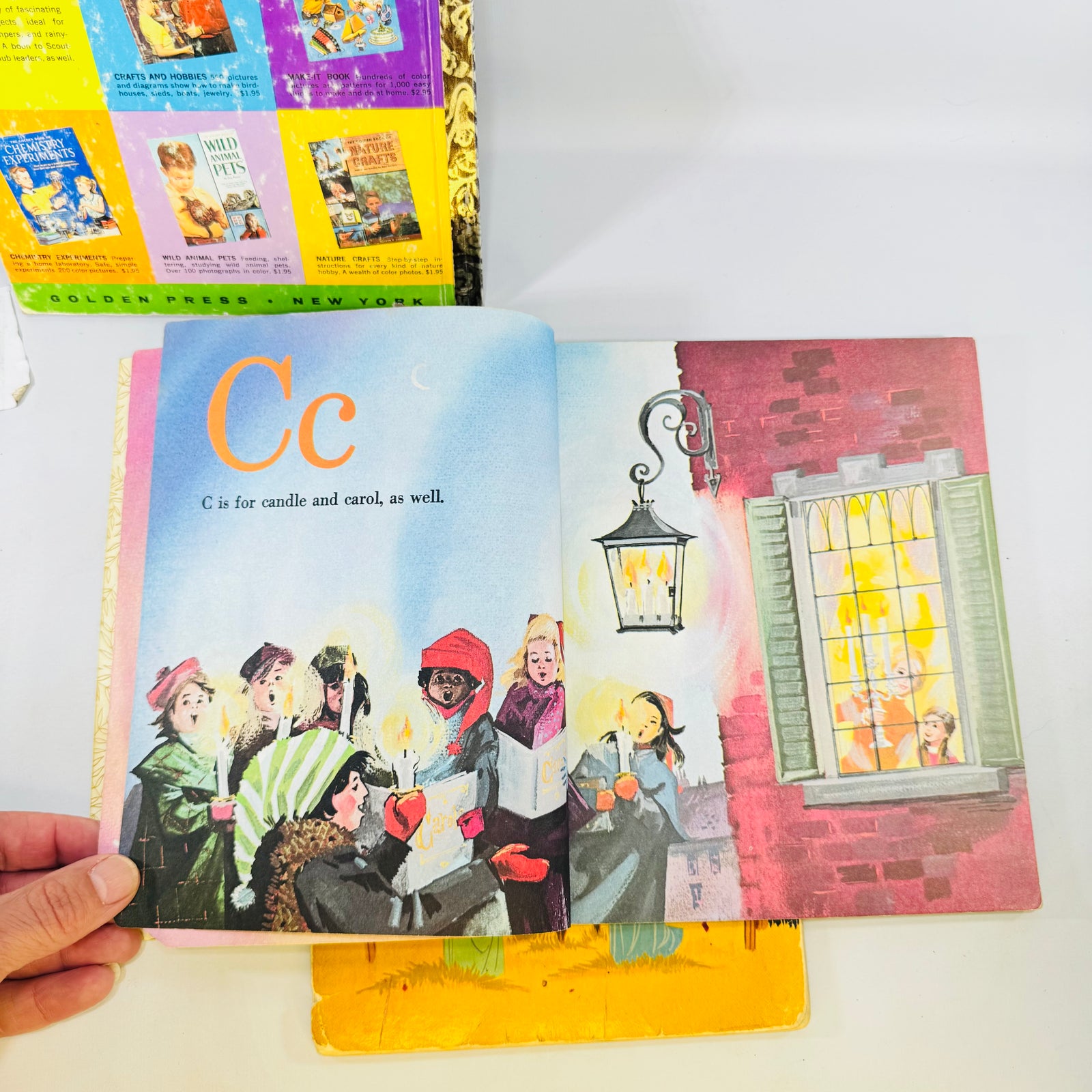 ABC for Christmas Golden Press, The Baby Born in a Stable 1965 Book Lot of 3