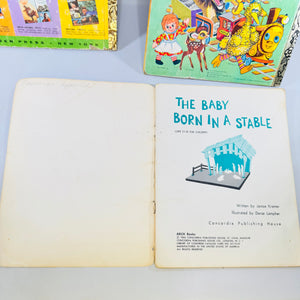 ABC for Christmas Golden Press, The Baby Born in a Stable 1965 Book Lot of 3