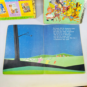 ABC for Christmas Golden Press, The Baby Born in a Stable 1965 Book Lot of 3